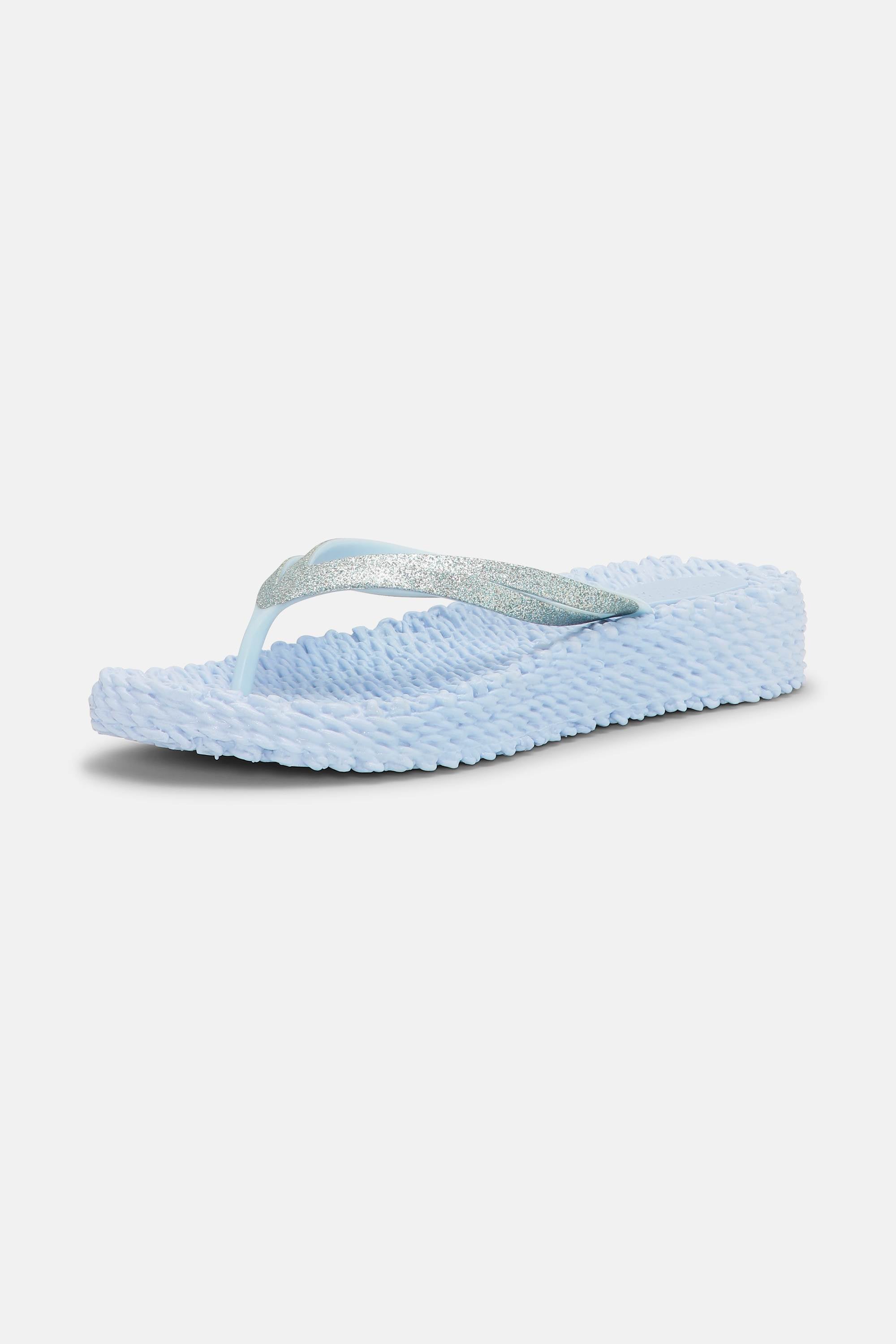 Plateau Flip-Flops Glitter - Blue Bell